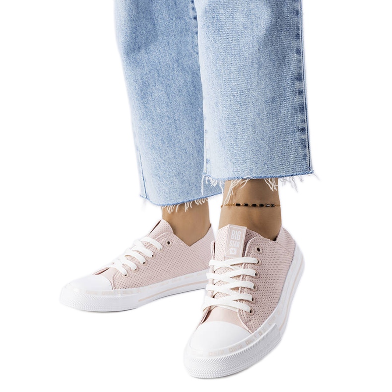 Tênis bege vazado Big Star LL274015