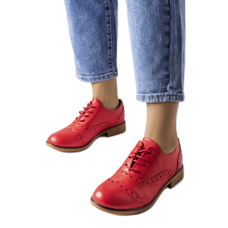 Brogues bege LS5379 Taupe vermelho