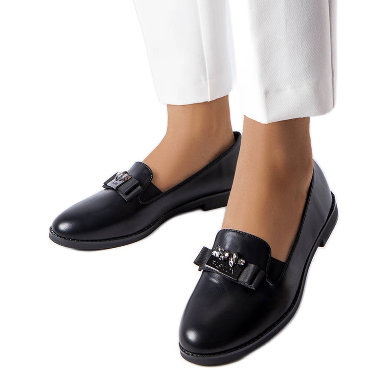 Mocassins pretos elegantes, Harquin