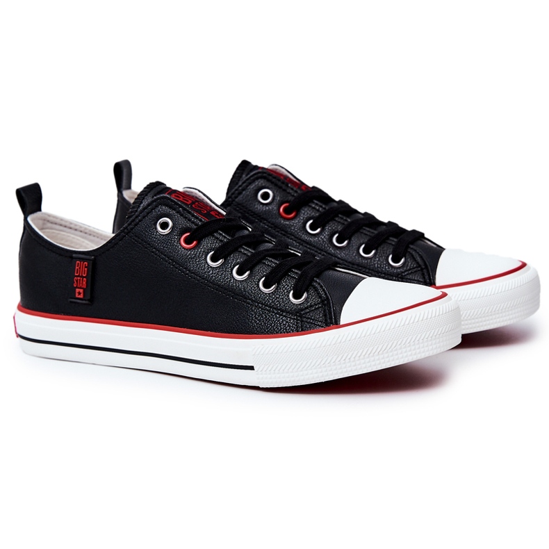 Tênis masculino de couro Big Star JJ174068 preto