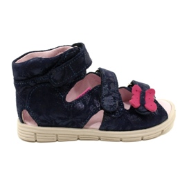 Sandálias altas preventivas Mazurek 1291 Borboletas azul