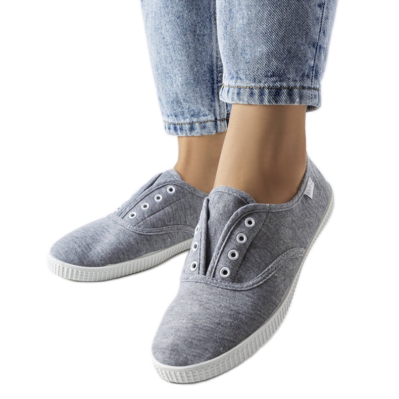 Tênis slip-on cinza, Florala.