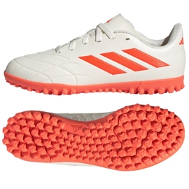 Chuteira Adidas Copa Pure.4 Tf Jr GY9043 branco multicolorido