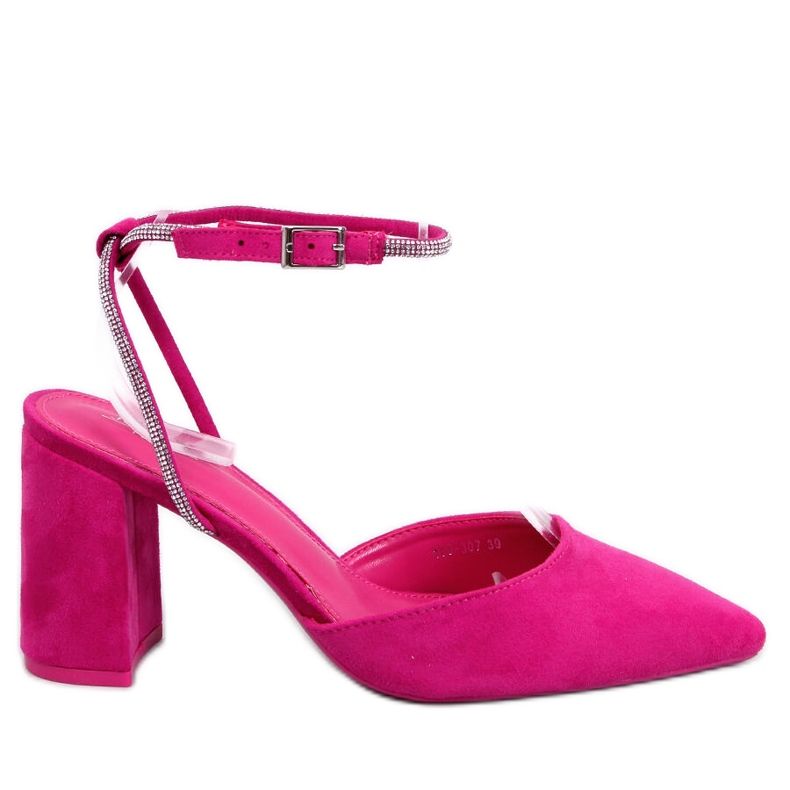 Sapatos de salto aberto Esten Fuchsia rosa