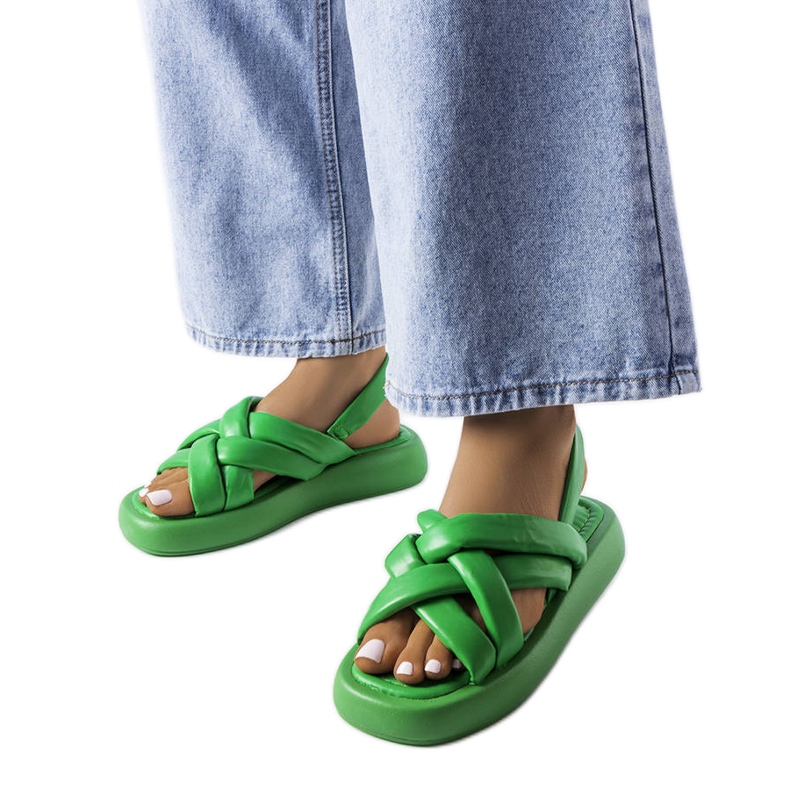 Slides de plataforma verde Primeau