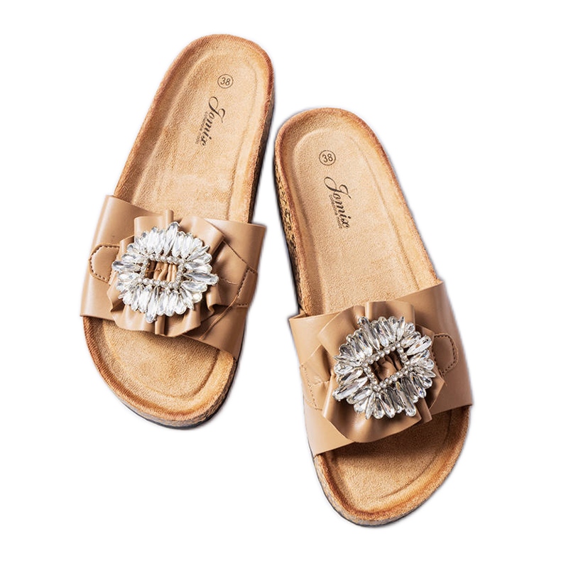 Mule marrom com solado de cortiça da Roy castanho