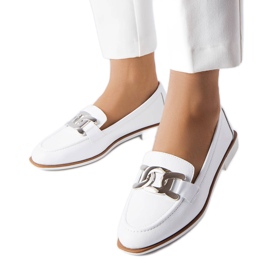 Mocassim branco com fivela Henrique Mocassim branco com fivela Henrique