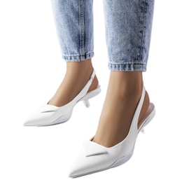 Sandália branca Labonté salto baixo branco Sandália branca Labonté salto baixo branco