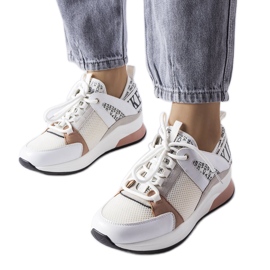 Venezia Tênis branco e rosa Vincez