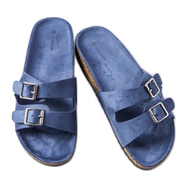 Chinelos azul marinho com sola de cortiça Cincinna