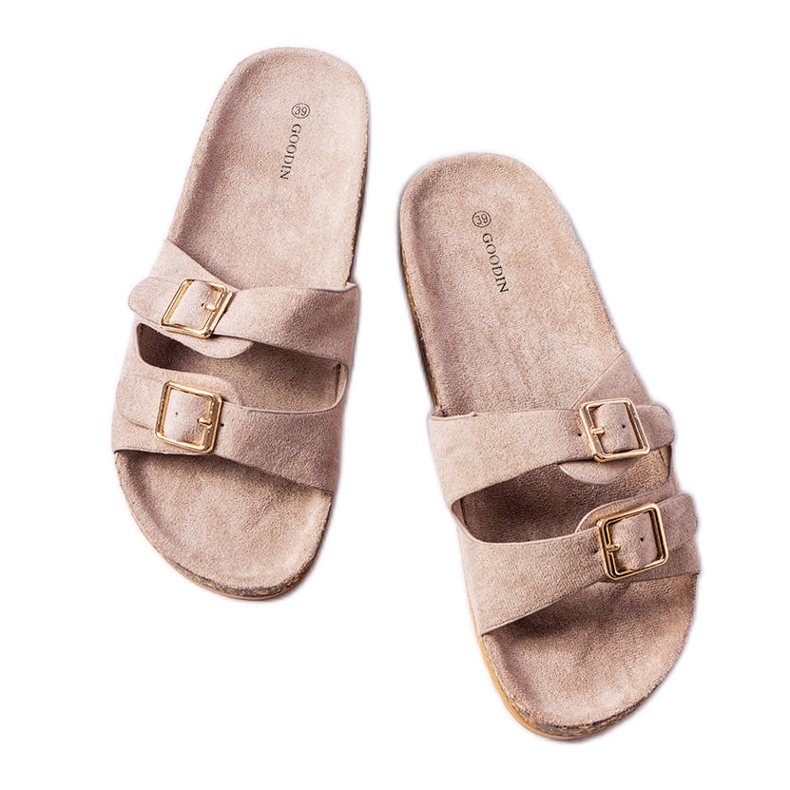 Mule marrom com solado de cortiça da Cincinna castanho Mule marrom com solado de cortiça da Cincinna castanho