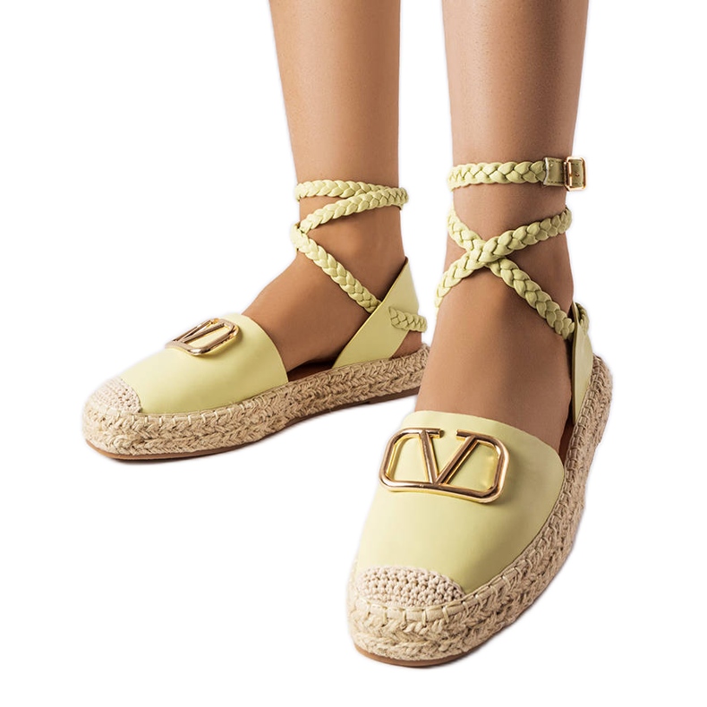 Espadrille verde com cadarço Parent