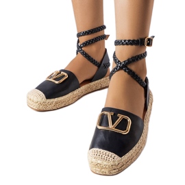 Espadrille preta com cadarço Parent preto