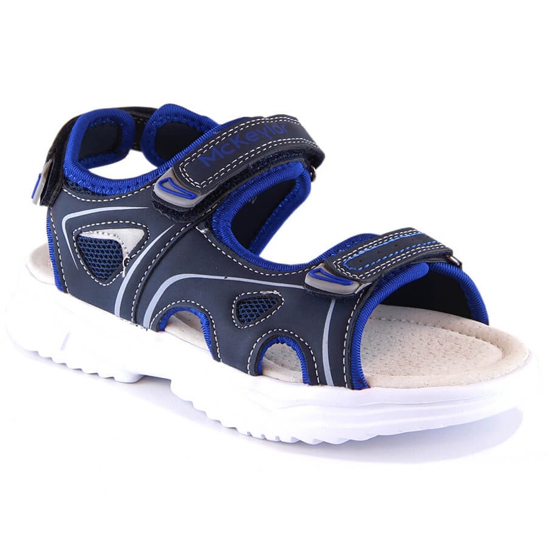 McKeylor 47701 sandálias de velcro azul marinho para meninos