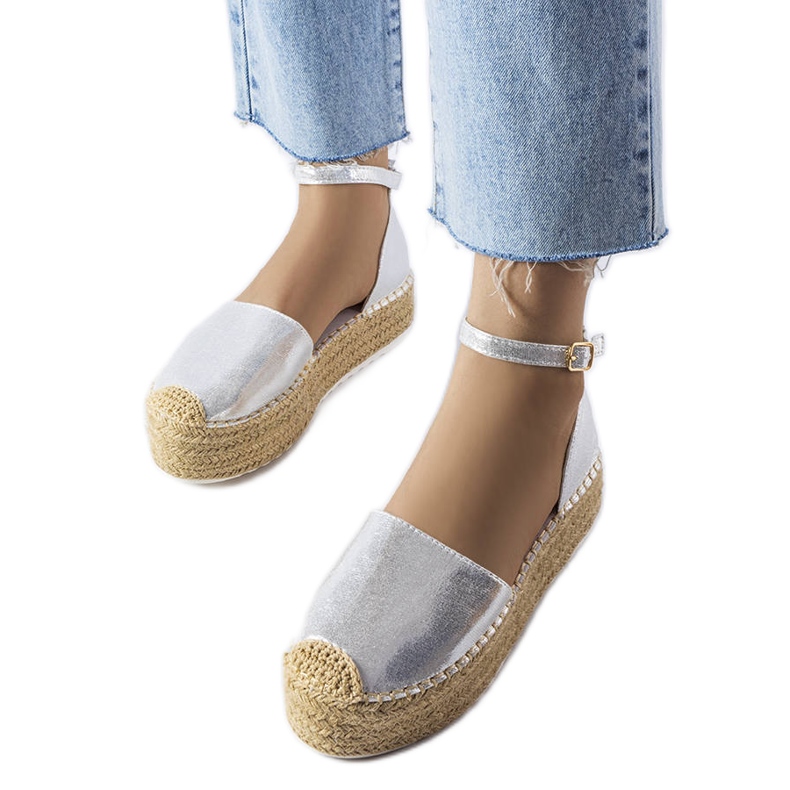 Espadrille plataforma prata Clousson Espadrille plataforma prata Clousson