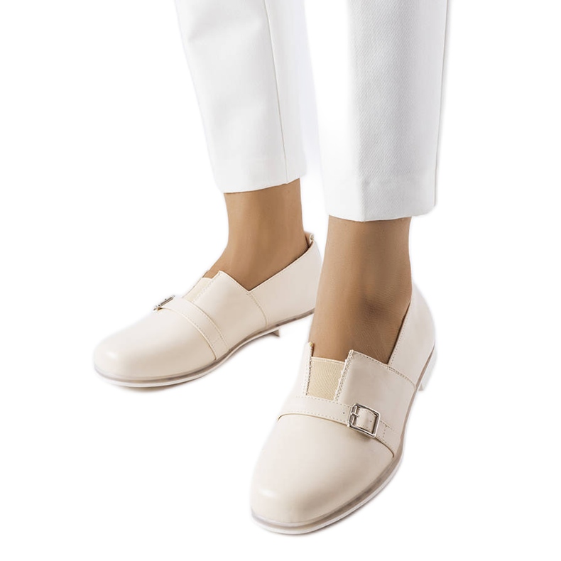 Brogues bege com palmilha de couro Felosa