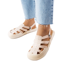 Sandálias de borracha bege Canton