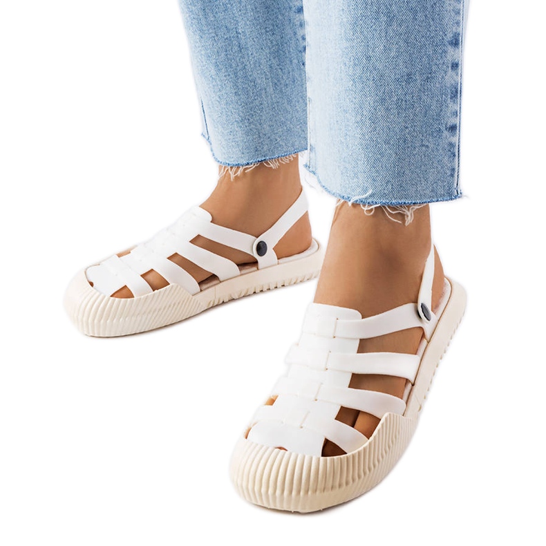 Sandálias brancas de borracha Canton branco