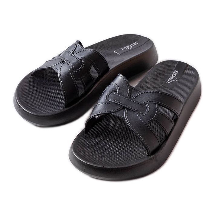 Corrediças de borracha preta Coudert preto