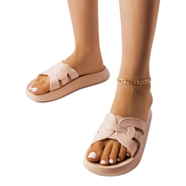 Chinelos de borracha bege da Coudert