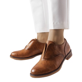 Brogue bege LS5379 Camel castanho Brogue bege LS5379 Camel castanho