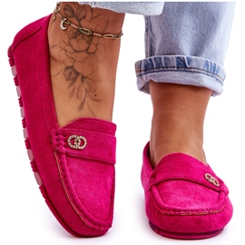 Mocassim sem cadarço de camurça Castelo Fuchsia rosa Mocassim sem cadarço de camurça Castelo Fuchsia rosa