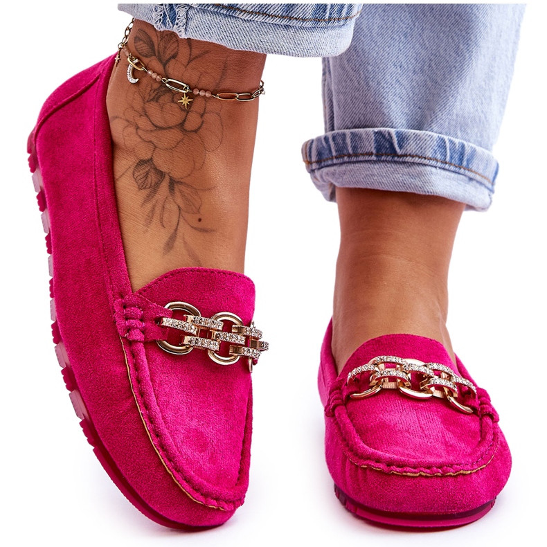 Mocassim feminino de camurça fúcsia Sorento rosa