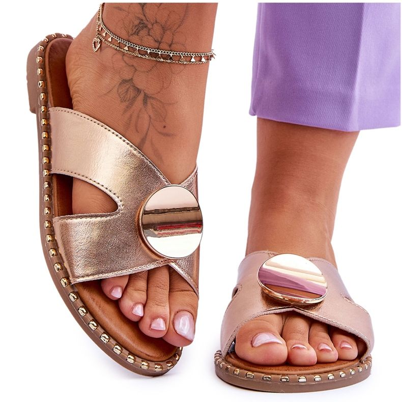 Vinceza Salto baixo feminino Kenley dourado