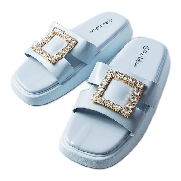 Sliders de strass azul Fusbert