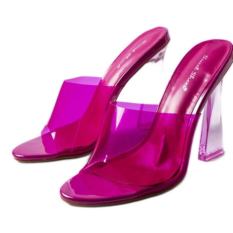 Sliders transparentes rosa da Clichy Sliders transparentes rosa da Clichy