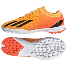 Chuteira Adidas X Speedportal.3 Tf Jr GZ2467 laranja laranjas e vermelhos