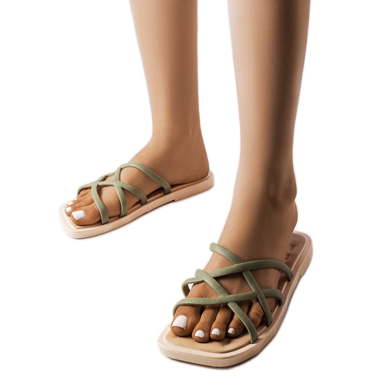 Slides de borracha verde Pearlman