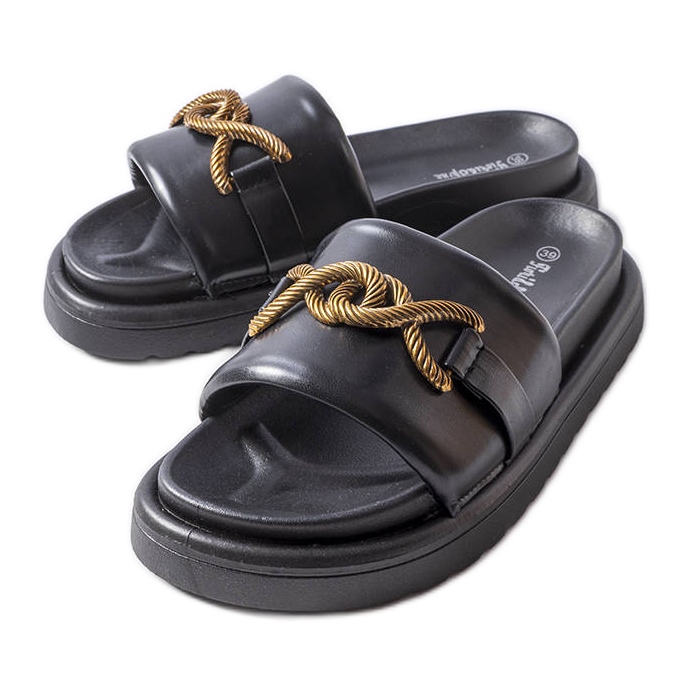 Sandália plataforma preta Frédérique preto