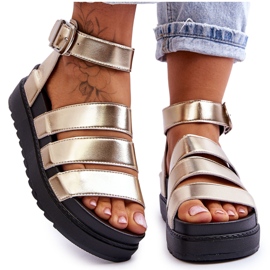 FM1 Sandálias On A Massive Platform Golden Lisbon dourado FM1 Sandálias On A Massive Platform Golden Lisbon dourado