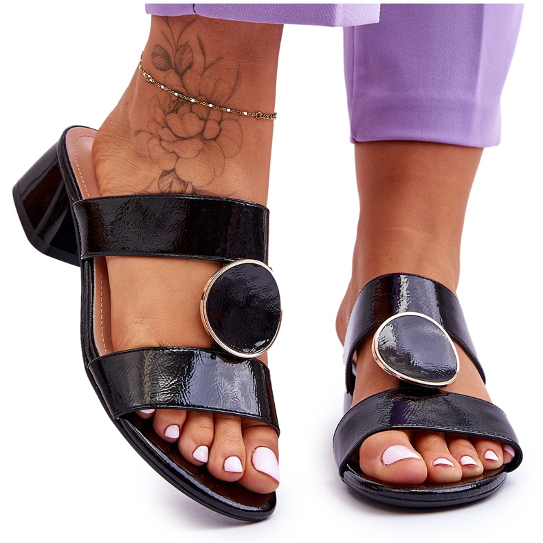 Elegante Salto Alto Sergio Leone KL310 Preto