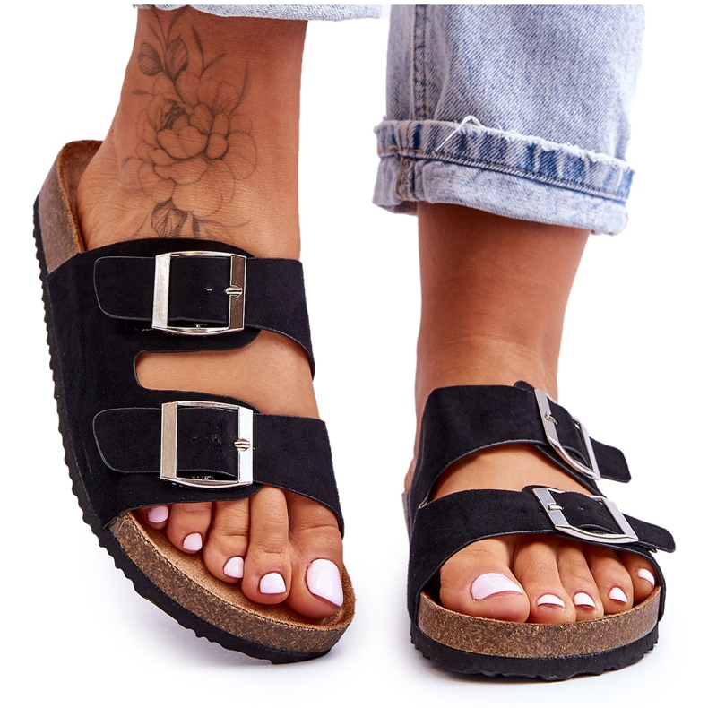 FB1 Sandália Feminina Slip-on Preto Destino