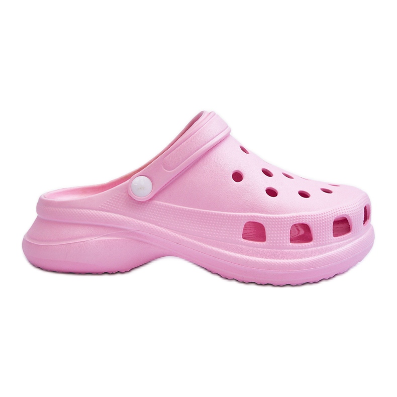 PG2 Foam Slides Crocs em uma sola grossa Rosa Katniss