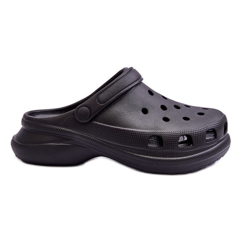 PG2 Foam Slides Crocs em uma sola grossa Black Katniss preto
