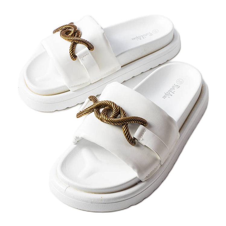 Sandália plataforma branca Frédérique branco