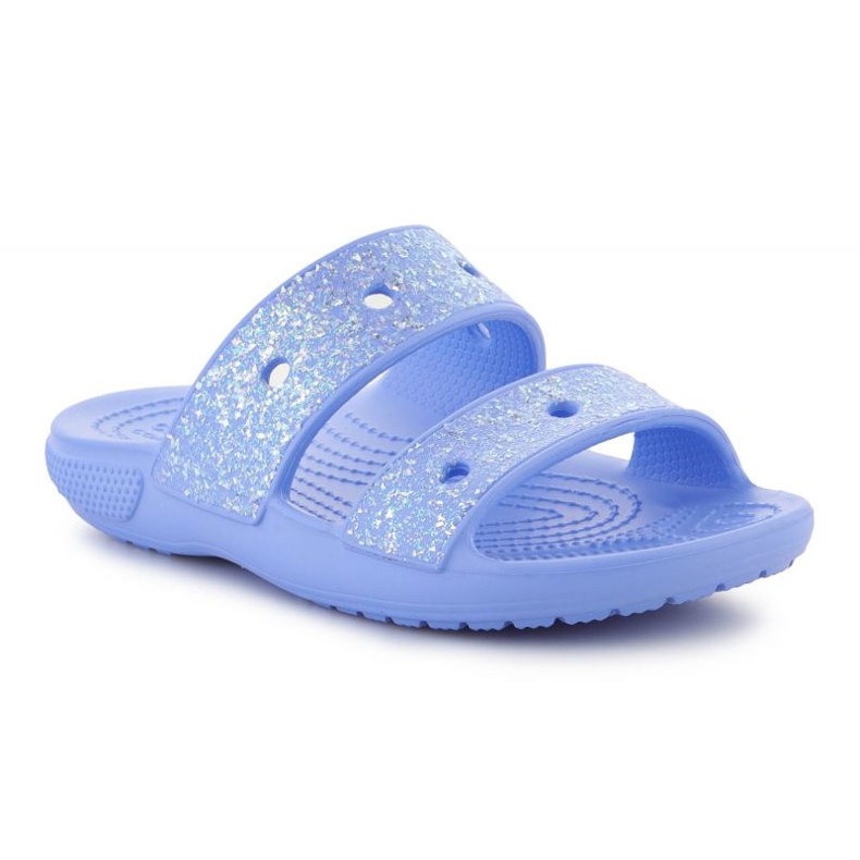 Sandália Crocs Classic Glitter Jr. 207788-5Q6 Chinelos azul