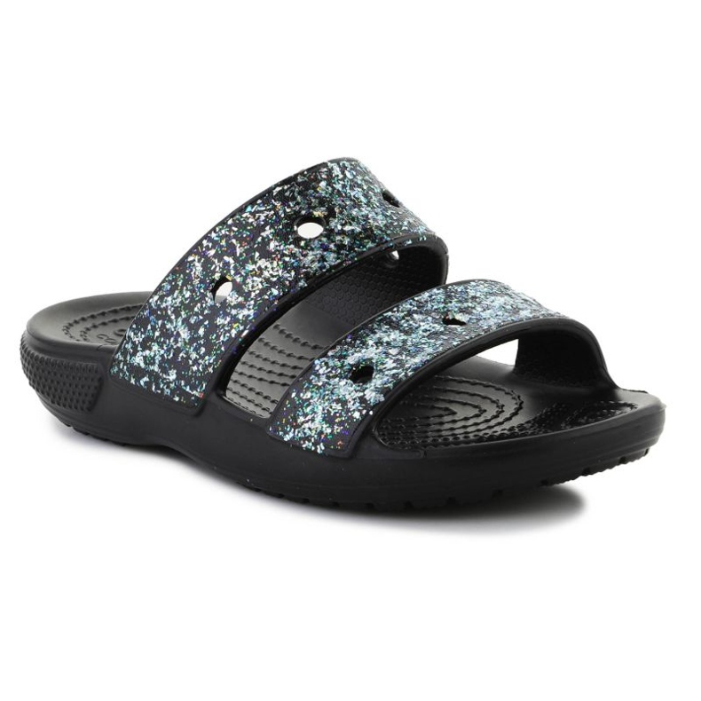 Chinelos Crocs Classic Glitter Sandal 207788-0C4 preto