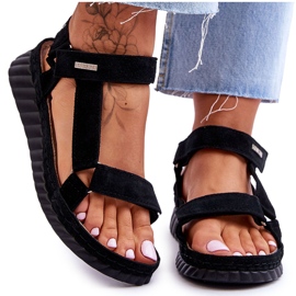 Sandálias de camurça com velcro Big Star LL276011 Preto