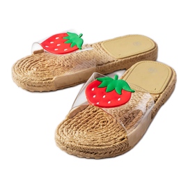 Chinelos transparentes com decoração Foddie incolor