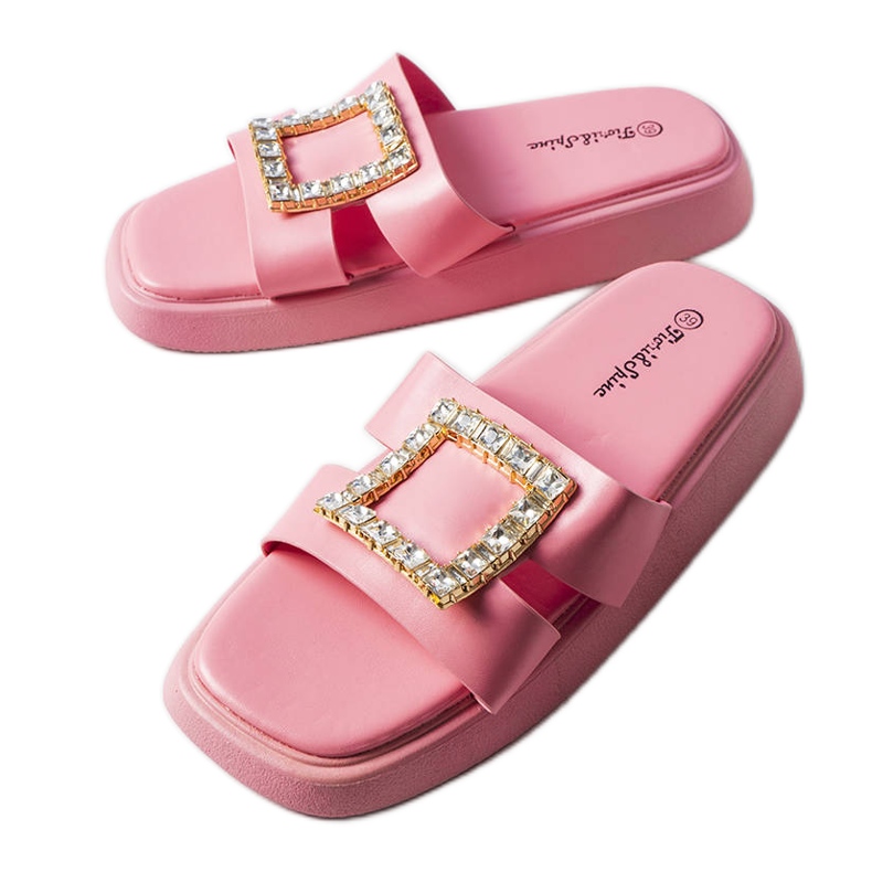 Sliders de strass rosa Fusbert
