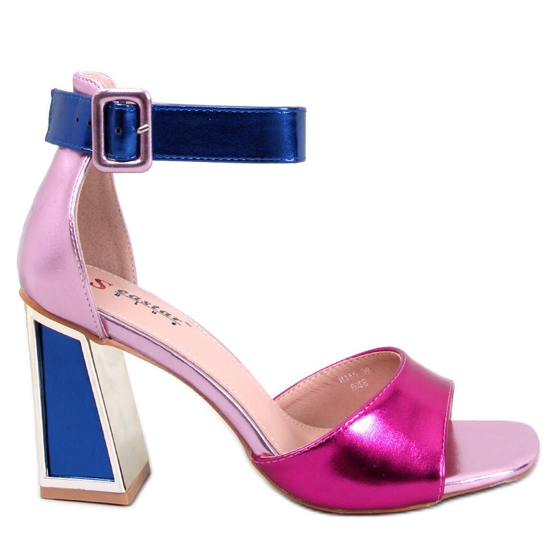 Seastar Sandália salto geométrico Marshmello Rose rosa