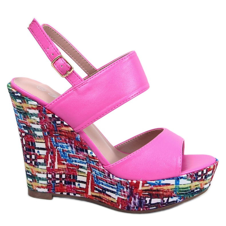 Homme Sandália de cunha cor de rosa