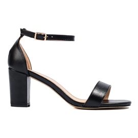 Sandália preta de salto alto Shelovet preto