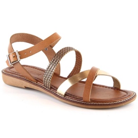 Sandália rasa Potocki W RS64007 marrom castanho