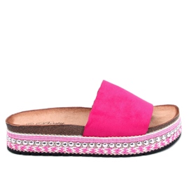 BM Chinelos com sola decorada da Donnie Fuchsia rosa