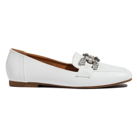 Mocassins brancos de mulher com decoração Shelovet